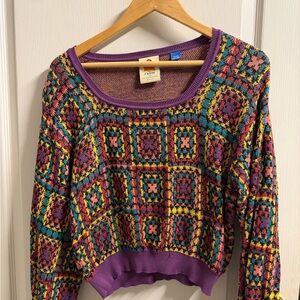 Farm Rio Multicolor Knit Sweater